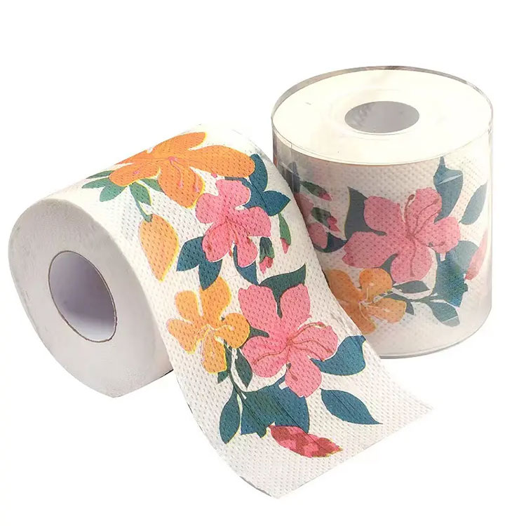 Rouleau de papier toilette imprimé